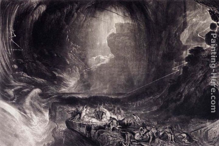 The Evening of the Deluge painting - John Martin The Evening of the Deluge art painting
